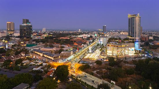CIty View Drone Shot